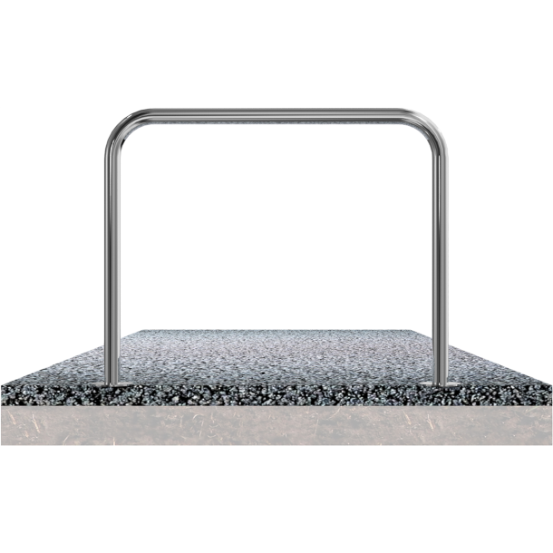 Stainless steel hoop |  48 mm | for casting in concrete | without cross bar | total width 1000 mm | To be fixed by plugs